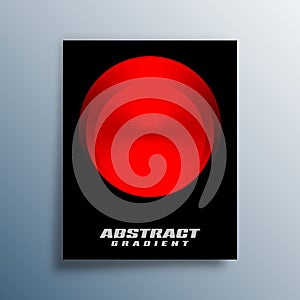 Red circle gradient design for poster, flyer, brochure cover, typography, or other printing products. Vector