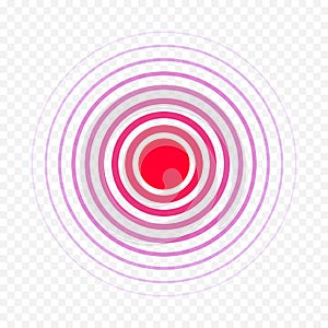 Red circle pain medical painkiller drug ache medicine vector isolated icon