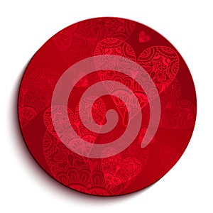 Red Circle Pattern for Valentine's Day