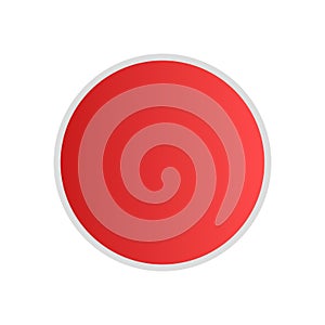 red circle record button vector icon