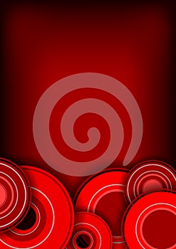 Red circle style vector background