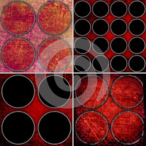 Red circles backgrounds