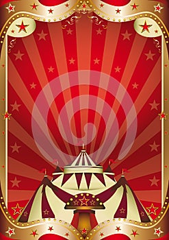 Red circus baroque frame