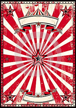 Red circus retro poster