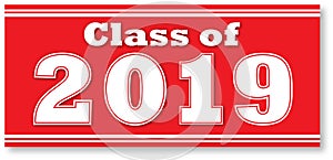 Red Class of 2019 Banner