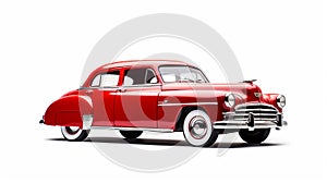 Red Classic Car: American Studio Craft Movement Inspired Design