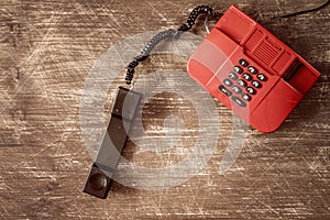 Red classic telephone