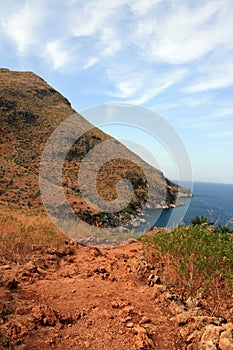 Red clay coastline