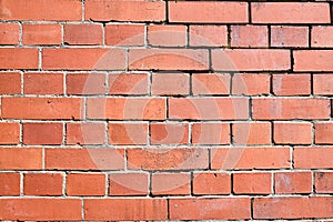 Red clinker brick wall photo