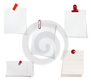 Red clip notes business office group