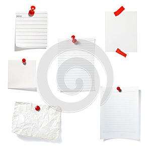 Red clip notes business office group
