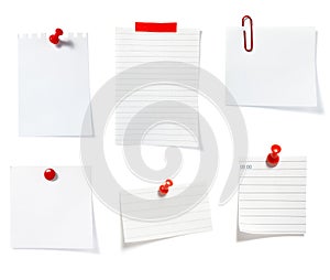 Red clip notes business office group