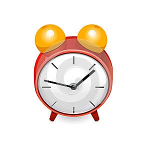 Red clock. Vector