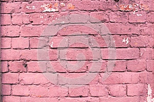 Red close up urban brick wall background