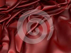 Red cloth background. Satin luxury fabric texture