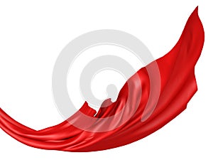 Red cloth background. Satin luxury fabric texture