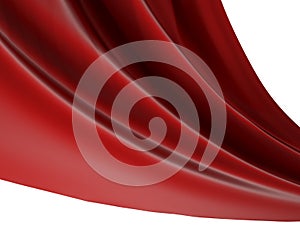 Red cloth background. Satin luxury fabric texture