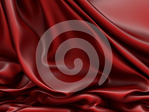 Red cloth background. Satin luxury fabric texture