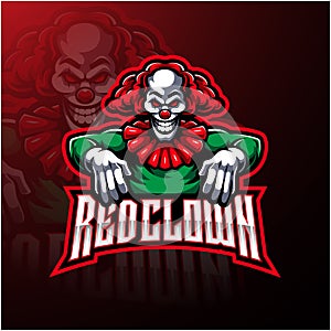 Red Clown sport mascot logo design