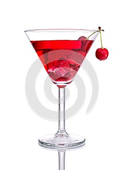 Red Cocktail with Cherry