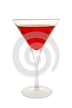 Red cocktail glass