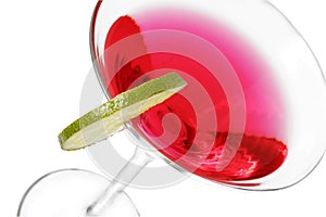 Red Cocktail with Lime