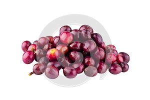 Red coffee beans isolated on a white background