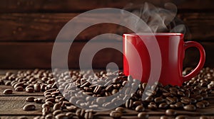 The Red Coffee Mug.AI generated image