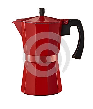 Red coffee percolator
