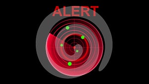Red Color Alert Flashing on Radar Screen