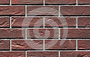 Red color brick wall pattern.