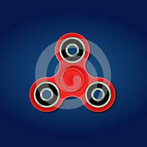 Red Color Fidget Spinner Toy Vector