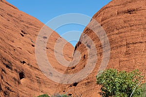 The red color Kata Tjuta monolits, Yulara, Ayers Rock, Red Center, Australia