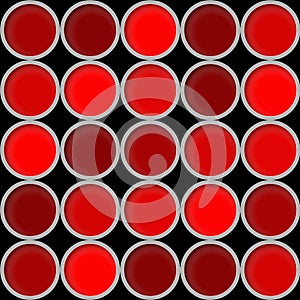 Red color paint tints, cans, vector illustration