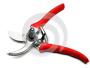 Red Color Pruning Shears photo