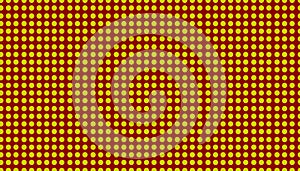Red Color with Yellow Dots background