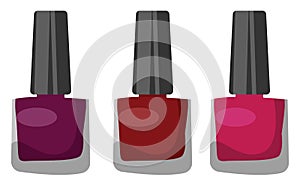 Red colored nailpolishes, icon