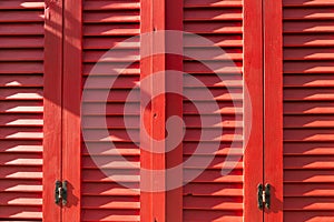 The red colorful shutter background.