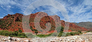 Red colour rock landscape