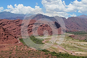 Red colour rock landscape