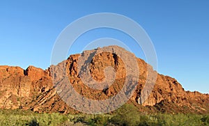 Red colour rock landscape photo