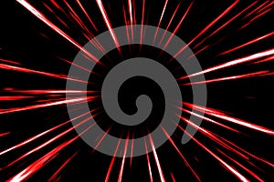 Red comic radial speed lines in black background. Action speedline inspired by japanese Anime