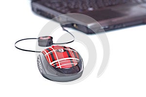 Red computer mouse