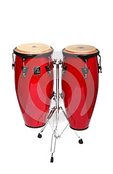 Red Conga Drum Set