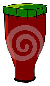 Red conga, illustration, vector