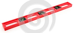 Red Construction Level Tool Isolated on White