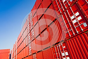 Red container blocks