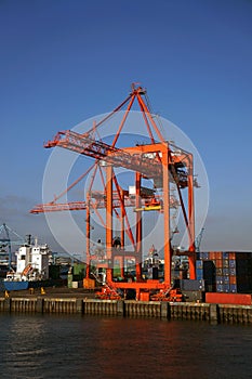 Red Container Loading Crane, Dublin Port