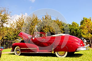 Red convertible antique