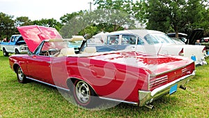 Red convertible car